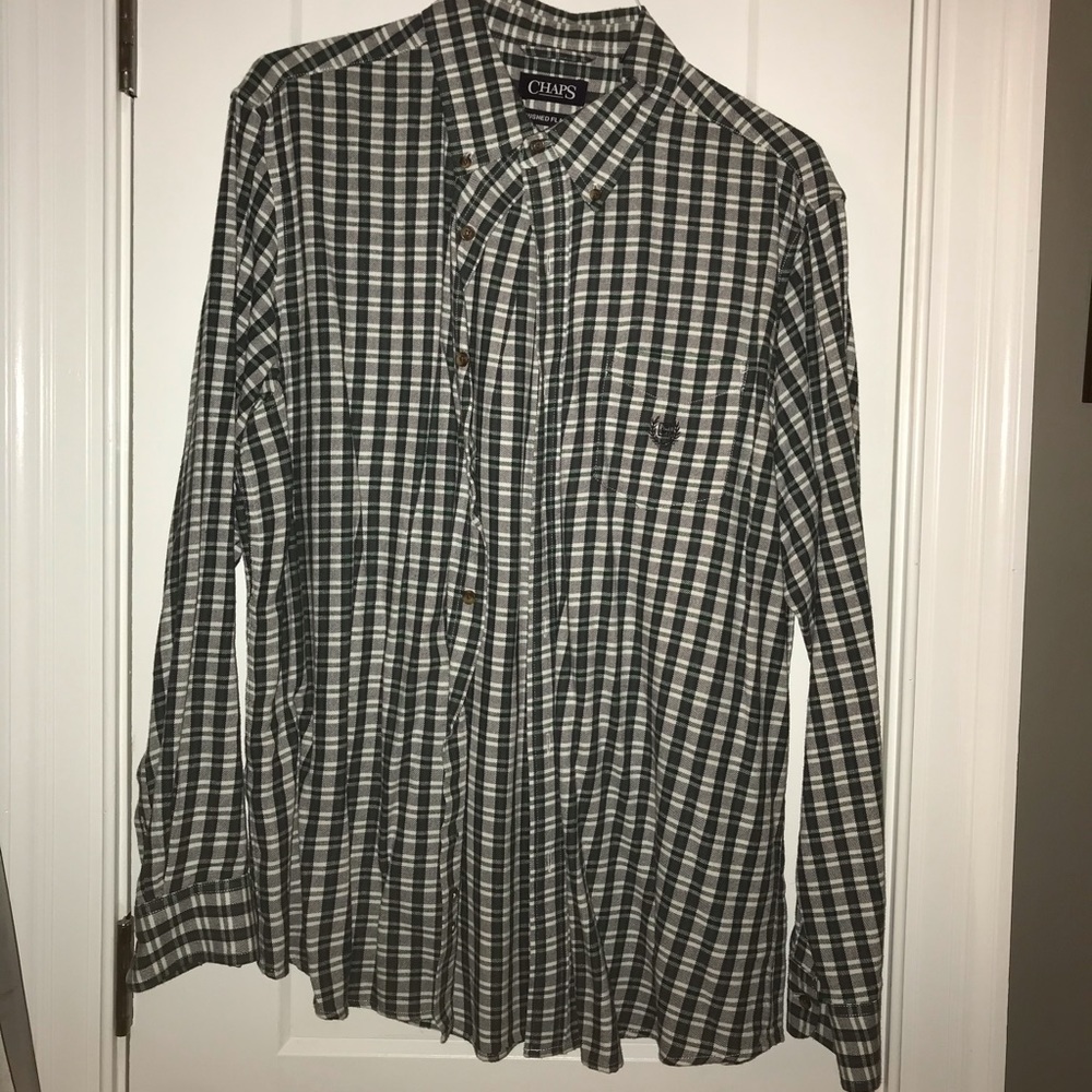 Chaps Long Sleeve Green Flannel!